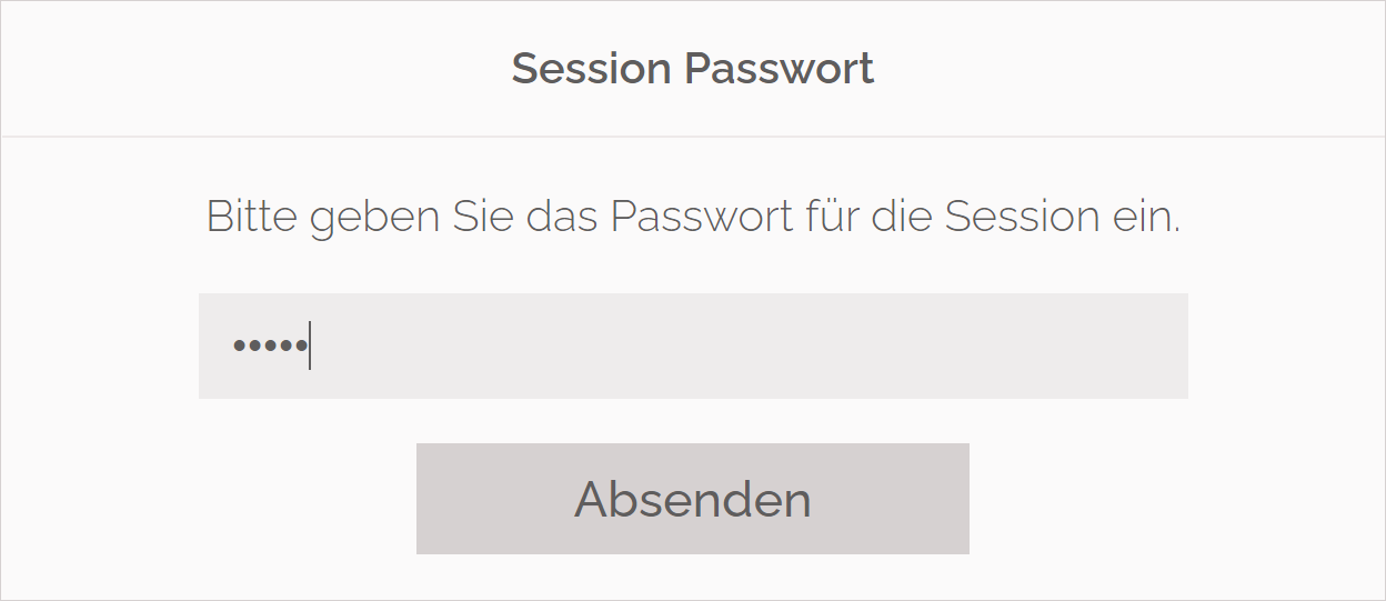 Passwortabfrage