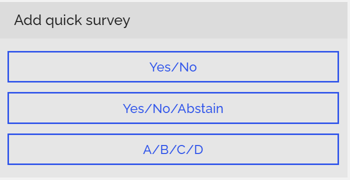 add quick survey