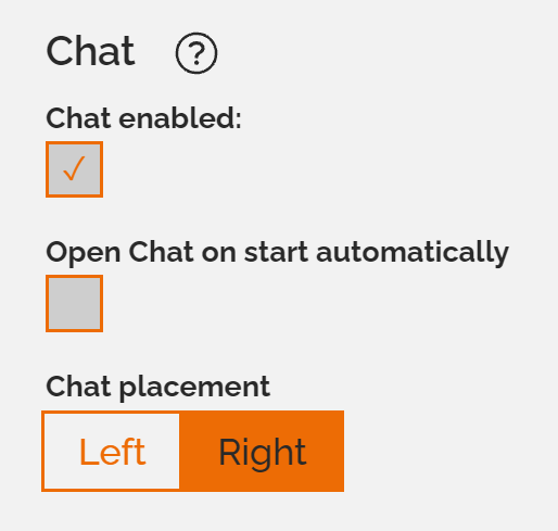 Chat settings