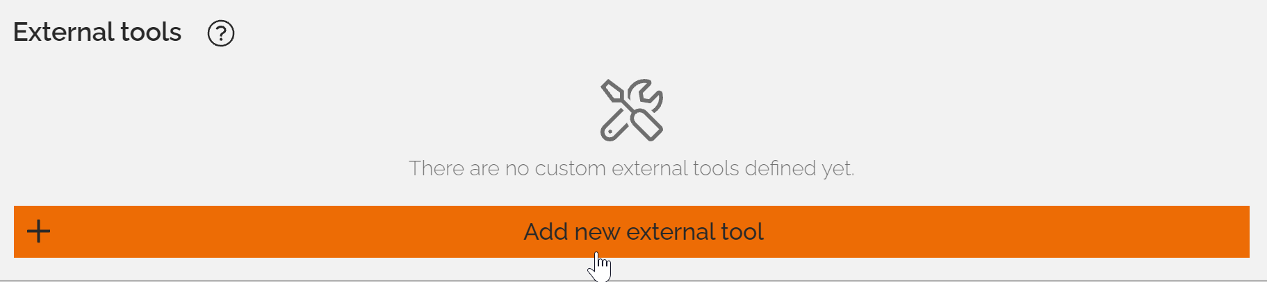 add new external tool