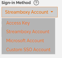 Select sign-in Method