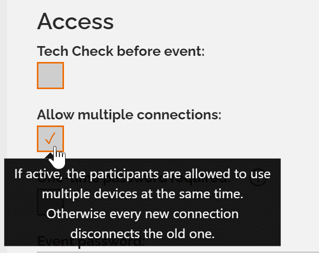 Allow multiple connections