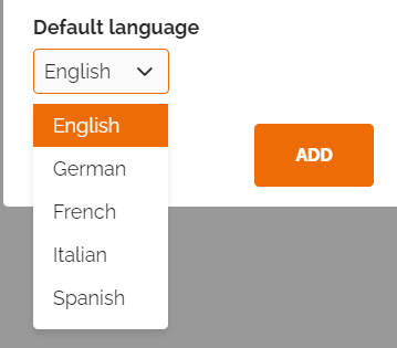 default language