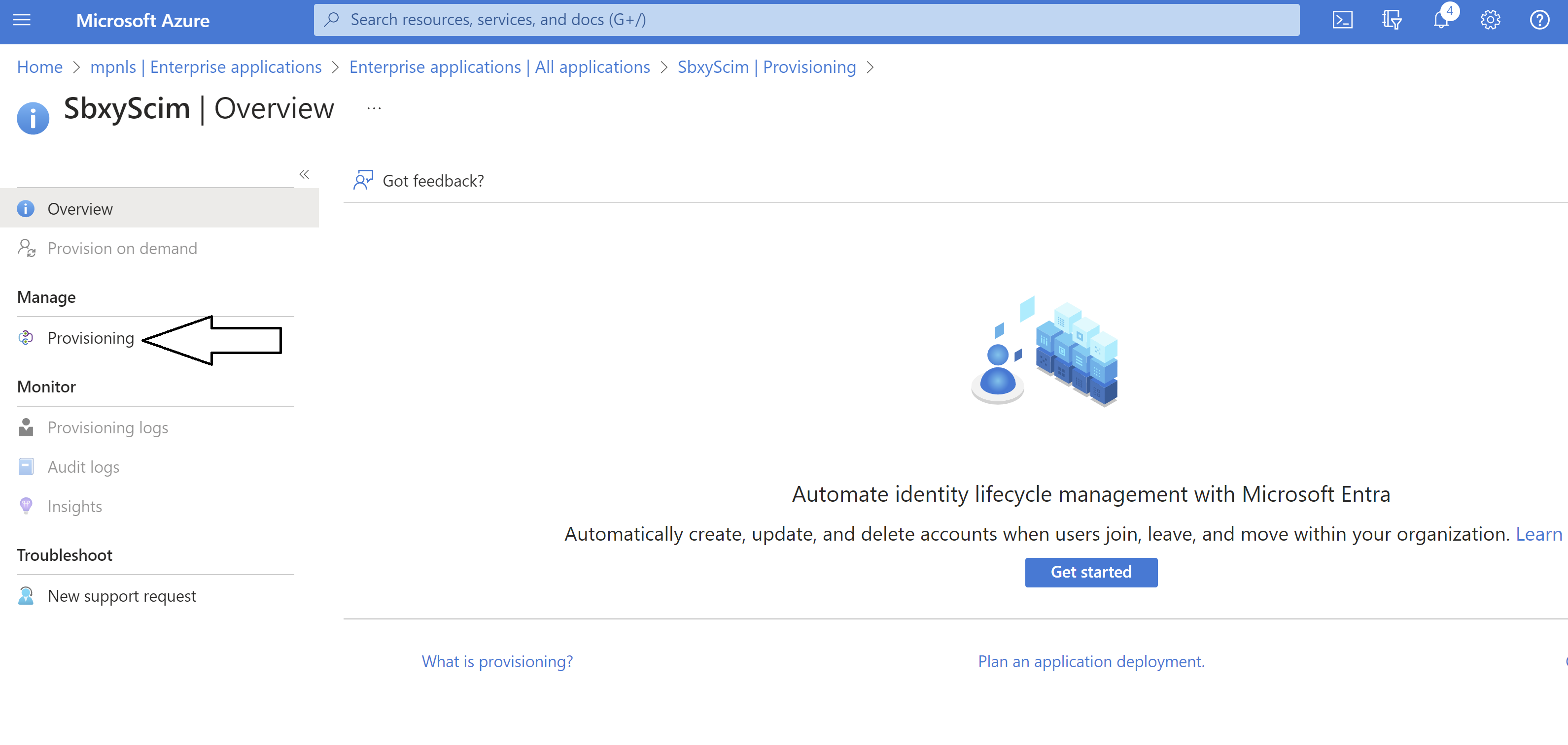 Enable auto provisioning -Step 2