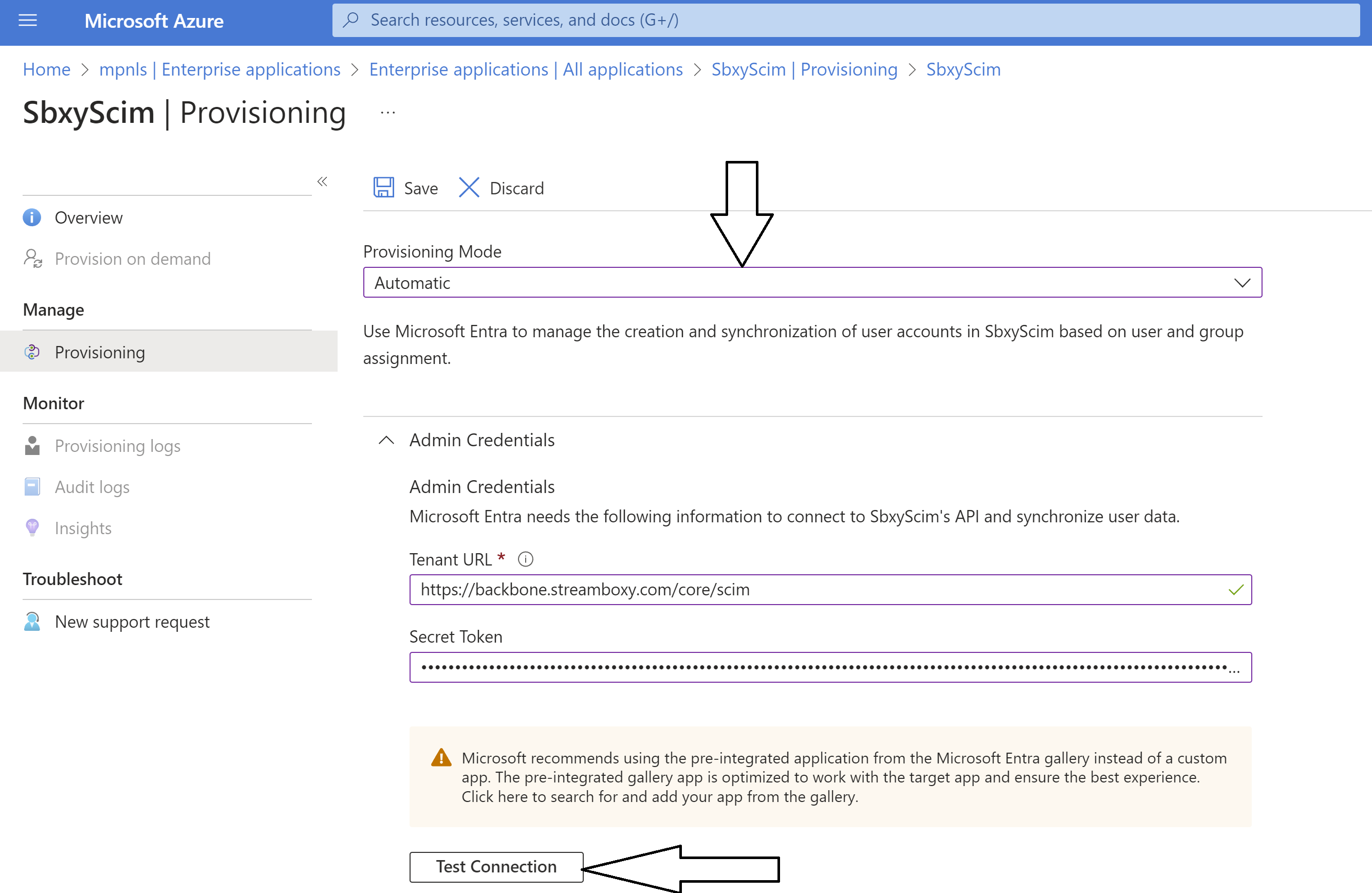 Enable auto provisioning -Step 3