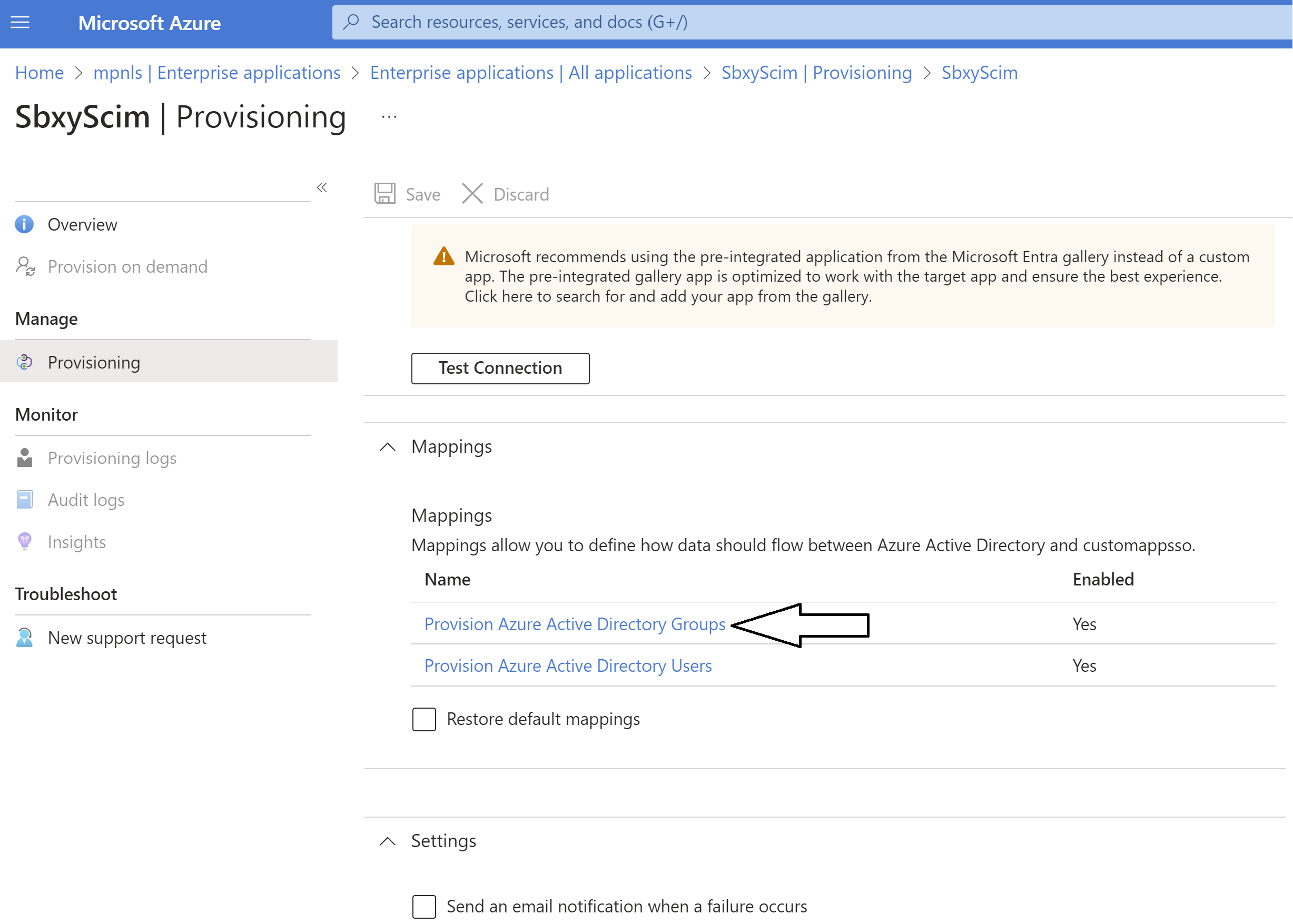 Enable auto provisioning -Step 4