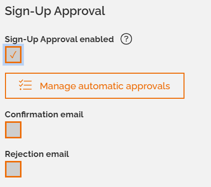 Sign-Up Approval